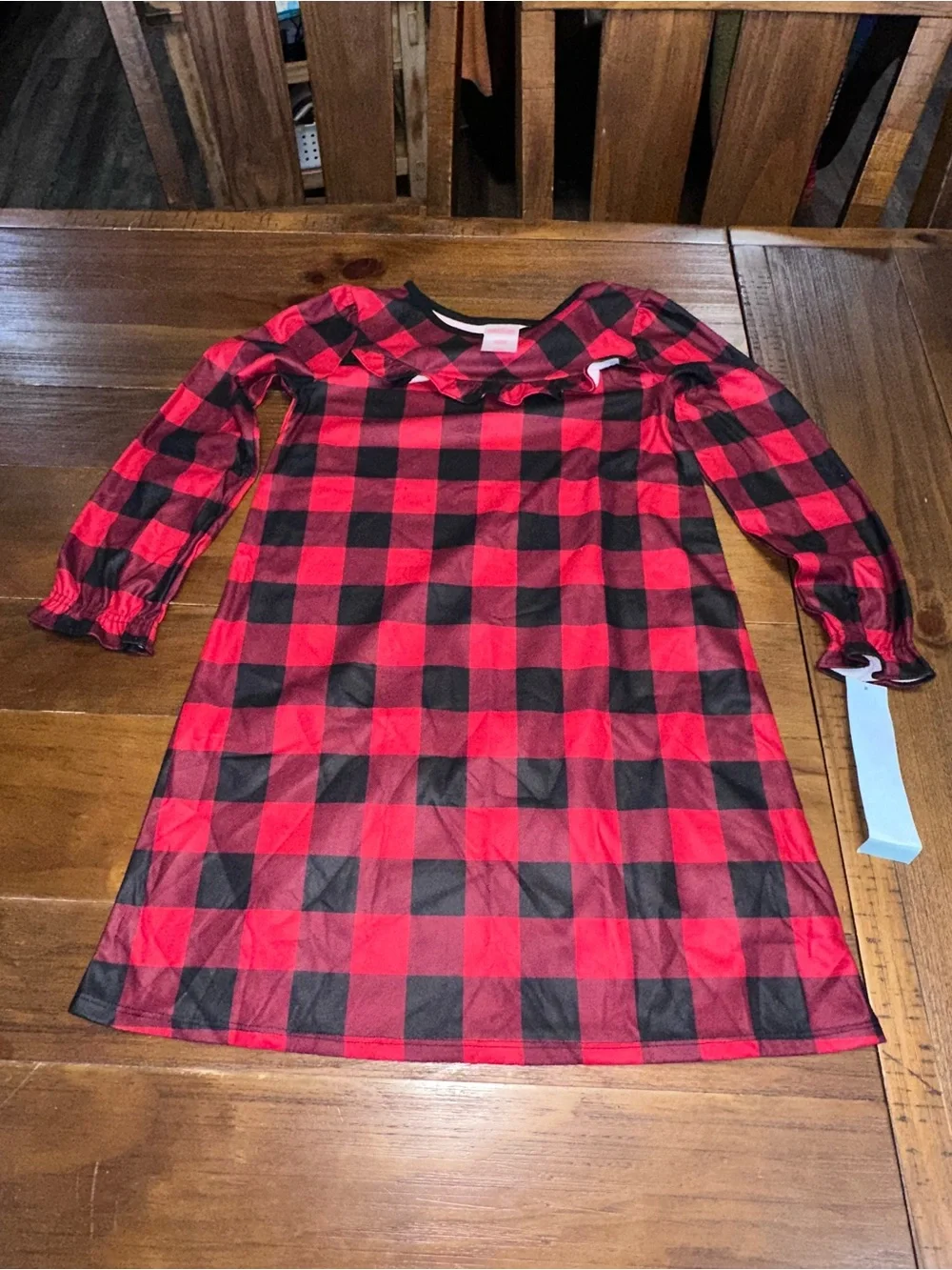 WonderShop Red Buffalo Plaid Kids Pajama gown